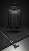 Oversize Hoodie aus mattem Leder